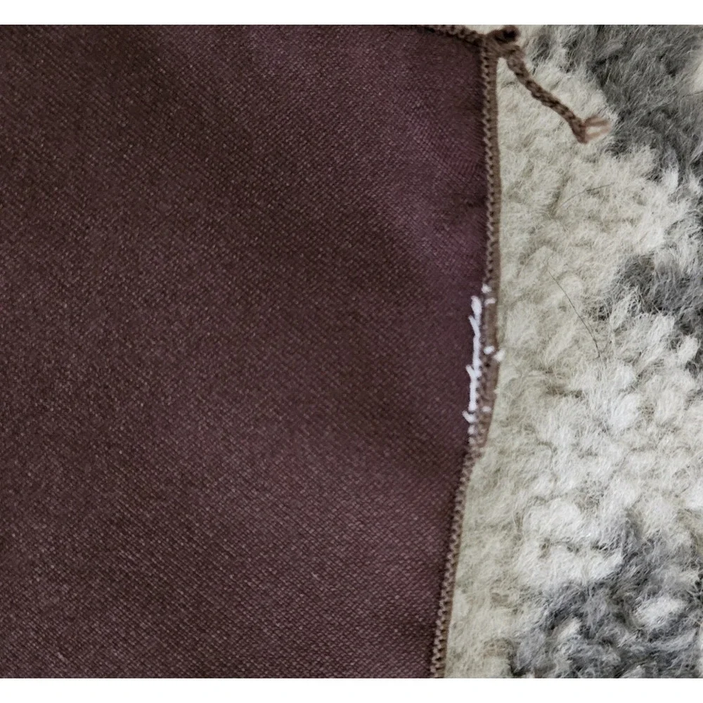 Vintage 1960s Chocolate Brown Polyester Square Scarf